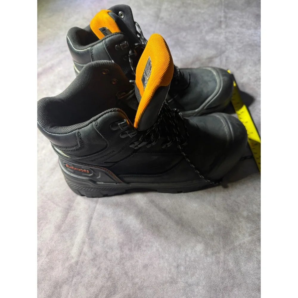 Herman Survivors Mens Size 9 Black Waterproof Steel Toe Work Boots ASTM F2413-18